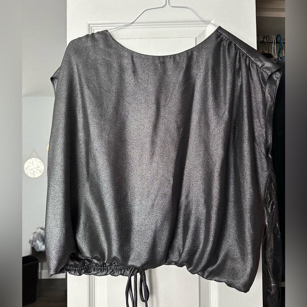Silver Grey shimmery party top